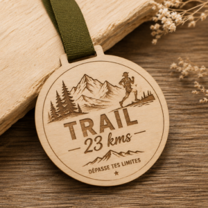Médaille bois à personnaliser